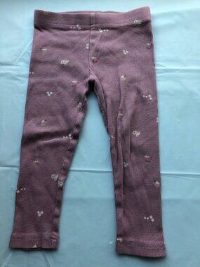 Carter's 2T Toddler Leggings; Pink w/Hot Cocoa design; Used but good